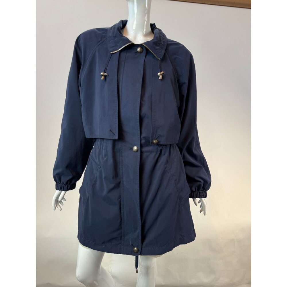 Talbots Womens Navy Blue Nylon & Polyester Lightweight Jacket S